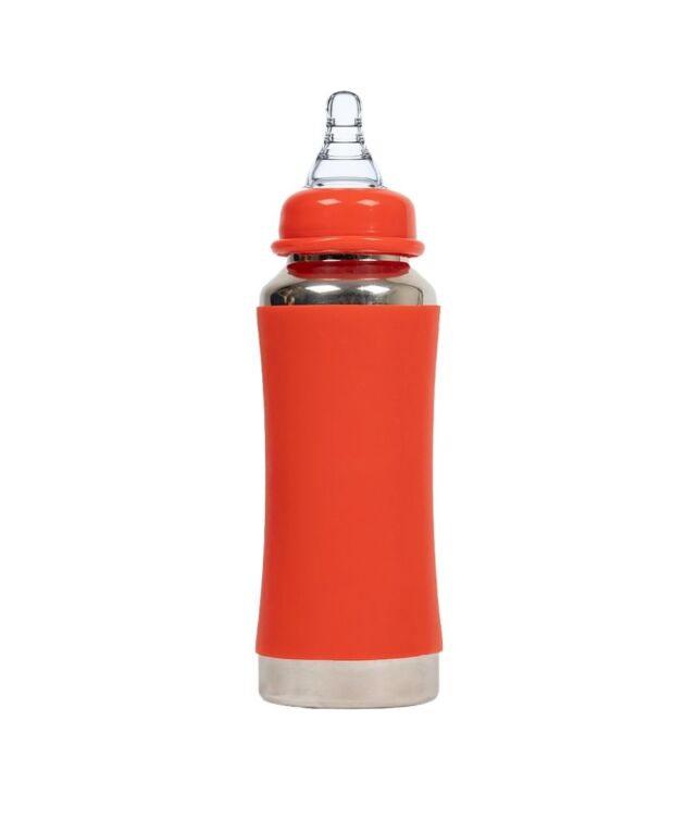 Voik Vega Joy Stainless Steel Baby Feeding Bottle 240ml | 304 Food-Grade Steel | BPA-Free | Leak Proof