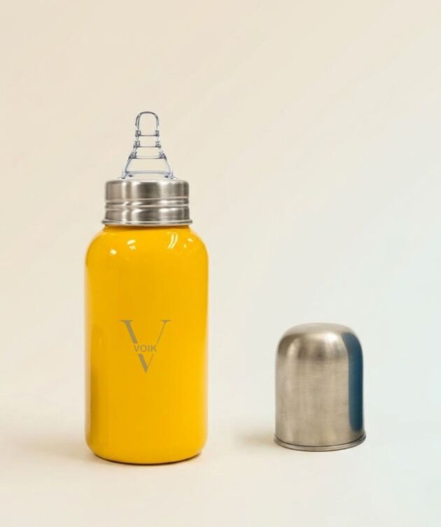 VOIK Vega Soft Stainless Steel Feeding Bottle for Newborn Baby | Premium Milk Bottle 300ml