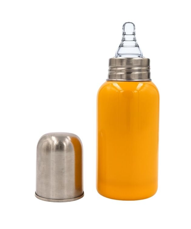 VOIK Vega Soft Stainless Steel Feeding Bottle for Newborn Baby | Premium Milk Bottle 300ml