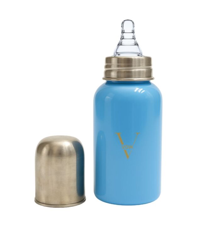 VOIK Vega Soft Stainless Steel Feeding Bottle for Newborn Baby | Premium Milk Bottle 300ml