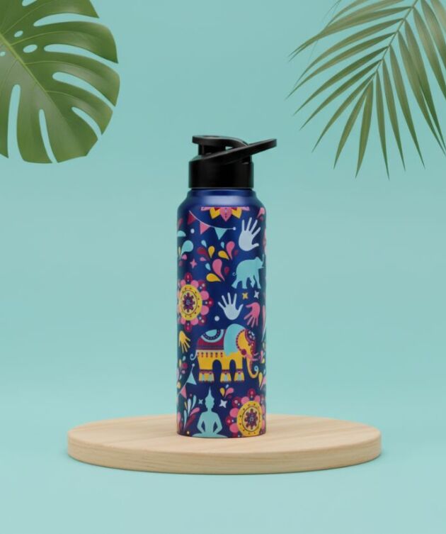 VOIK Mandana Stainless Steel Water Bottle 750ML | Steel Water Bottle for Kids | Easy to Carry | Leak Proof