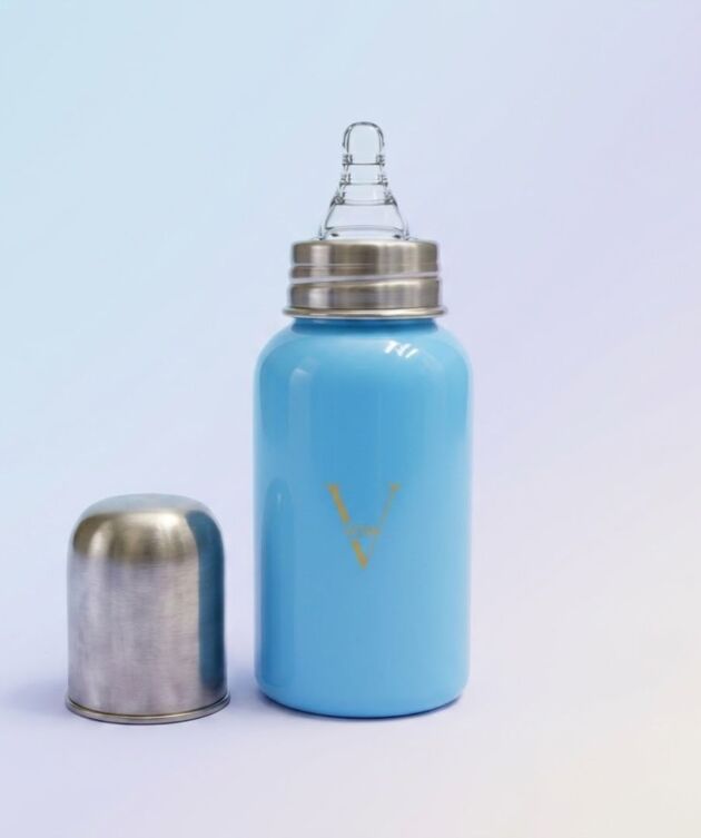 VOIK Vega Soft Stainless Steel Feeding Bottle for Newborn Baby | Premium Milk Bottle 300ml