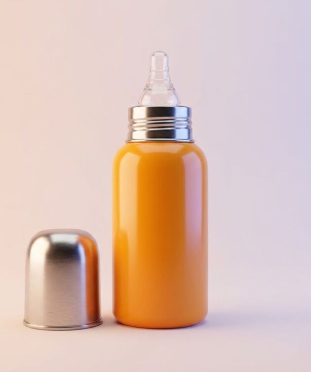VOIK Vega Soft Stainless Steel Feeding Bottle for Newborn Baby | Premium Milk Bottle 300ml