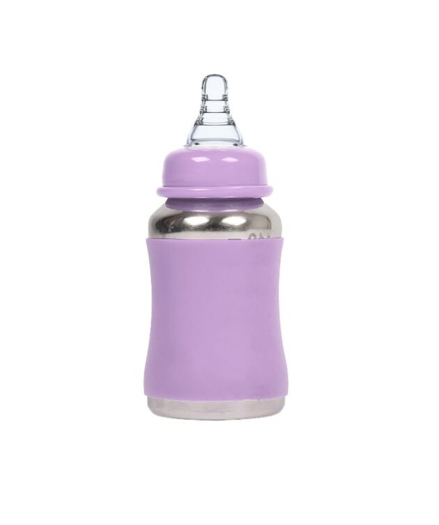 Voik Vega Joy Stainless Steel Baby Feeding Bottle 140ml | 304 Food-Grade Steel | BPA-Free | Leak Proof