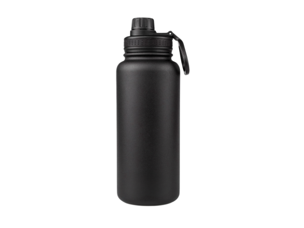 VOIK Bravo 1000ml ISI Marked Stainless Steel 304 Water Bottle | Triple Layer Copper Vacuum Insulated Flask | Keeps Hot & Cold 18+ Hrs | Matte Black | Leakproof BPA-Free Cap | Single Pack